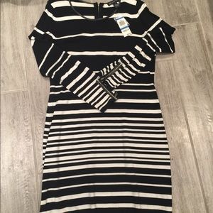 I.N.C. XL Sweater Dress New with TAGS Leather Trim